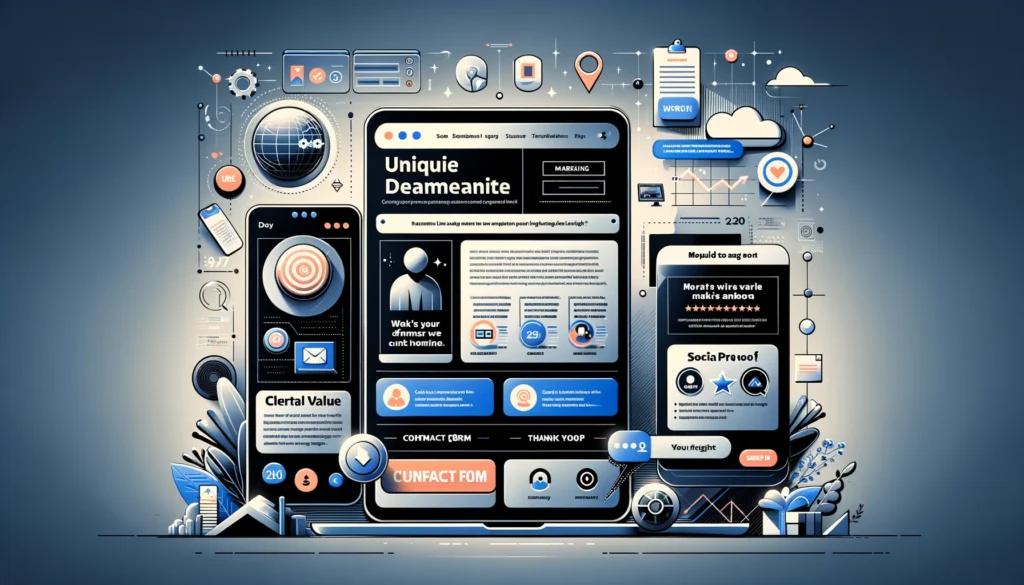 Illustration d’une landing page