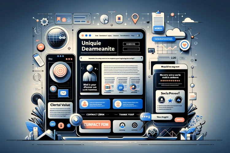 Illustration d’une landing page